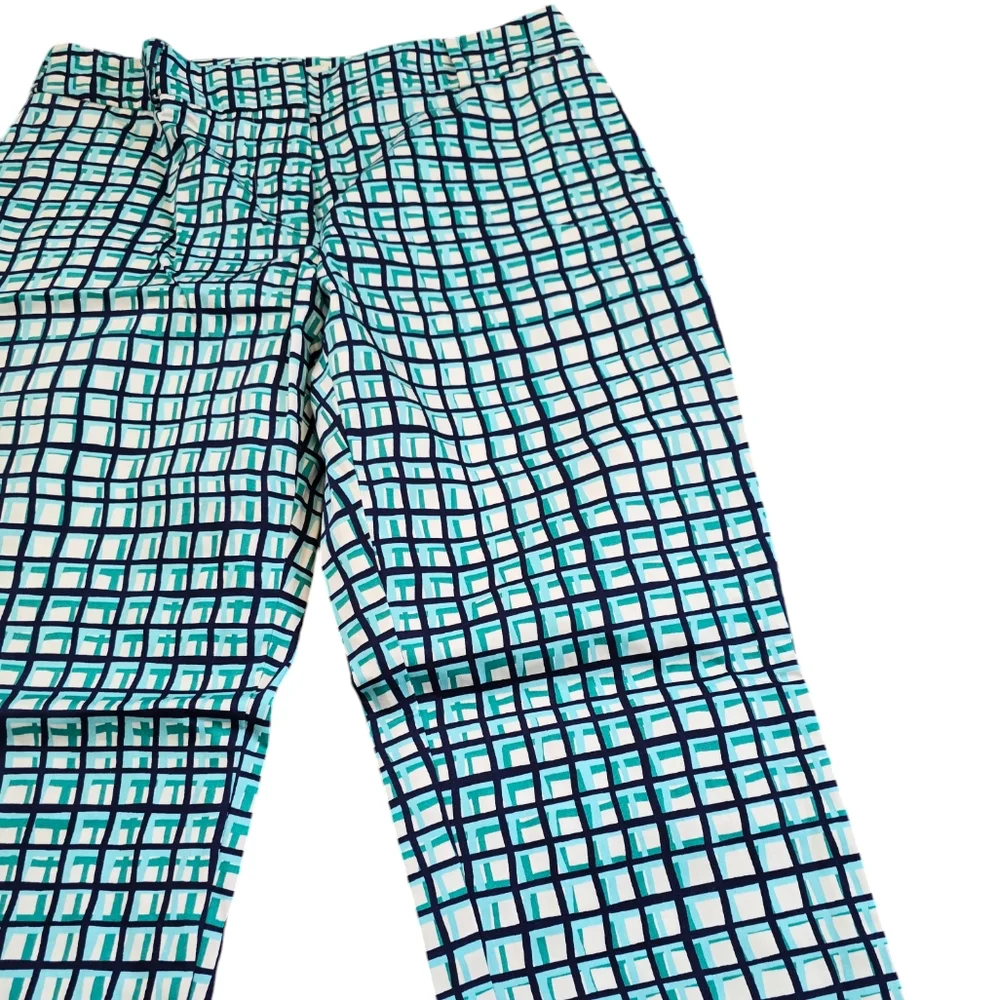 Kate Spade Mindy Breezeblock Plaid Preppy capri Pants Size‎ 4